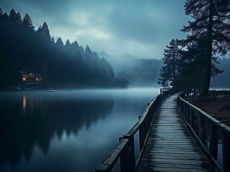 Moody Swedish lake by haroulita