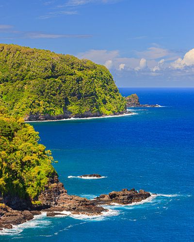 Uitzicht vanaf de weg naar Hana, Maui, Hawaii