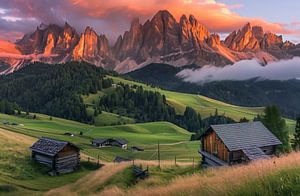 Sommerpanorama der Dolomiten