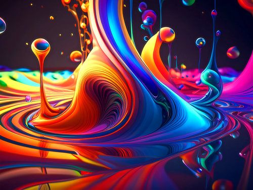 Tanzwirbel mit Blasen