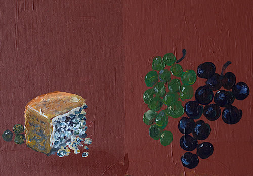 Roquefort and grapes