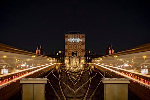 Mirrored subway station