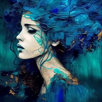 Woman blueish