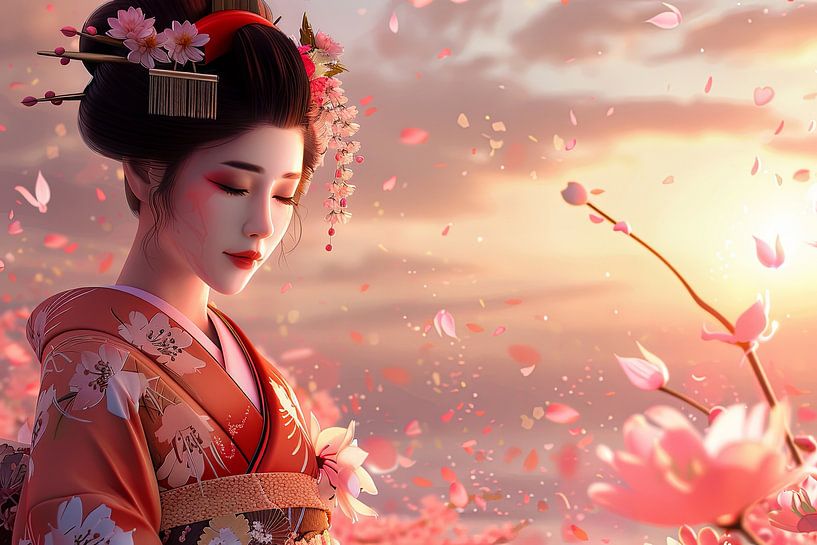 malerisch Japan Geisha von Egon Zitter