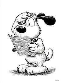 Kleine Hundekarikatur