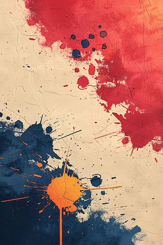 Expression abstraite avec des éclats de peinture vifs