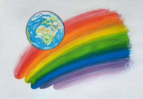 Arc-en-ciel en arc de cercle autour du monde