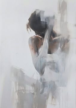 Vrouwen schilderij | Cloaked Emotion van Blikvanger Schilderijen