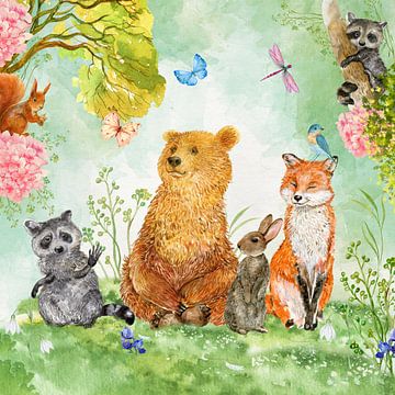 Cute forest animals nursery by Tiny Treasures