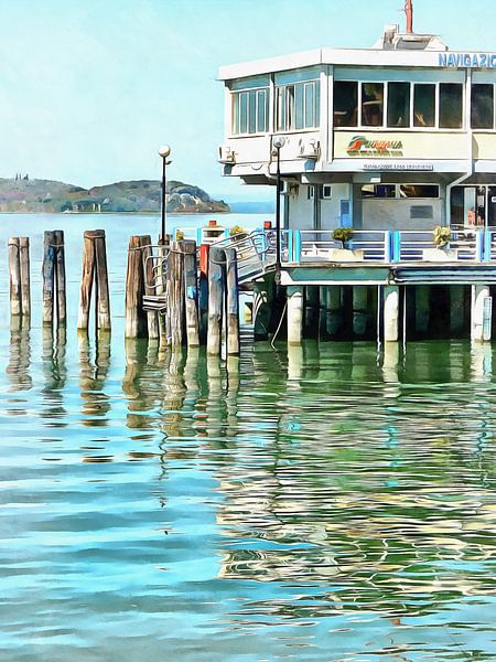 Ferry Terminal Passignano Sul Trasimeno Umbria by Dorothy Berry-Lound