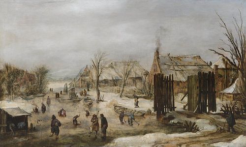 Dorp in de winter, Jan van de Velde de Jongere