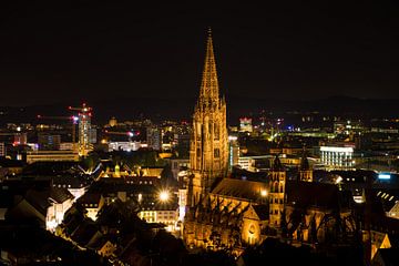 Duitsland, Freiburg im Breisgau in de nacht van adventure-photos