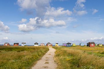 Strandhuisjes op Vesterstrand Æro van Sander Groenendijk