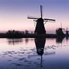 Windmuehlen in den Niederlanden vor Sonnenaufgang von Voss Fine Art Fotografie
