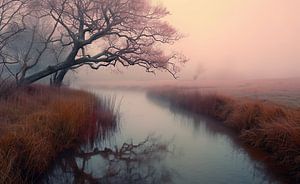 Herbstnebel Flussidylle