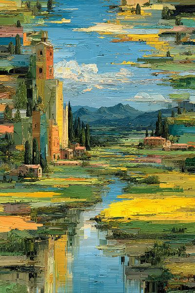 abstract art with colour landscape by Egon Zitter