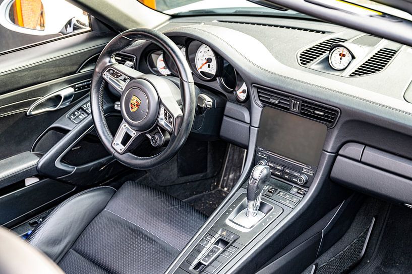 Porsche 911 Turbo S sports car interior by Sjoerd van der Wal Photography