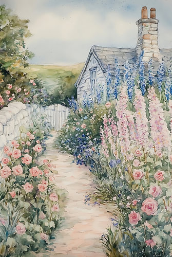 Blumenweg am Ferienhaus