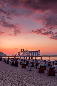 Strand von Sellin auf Rügen , Hochformat