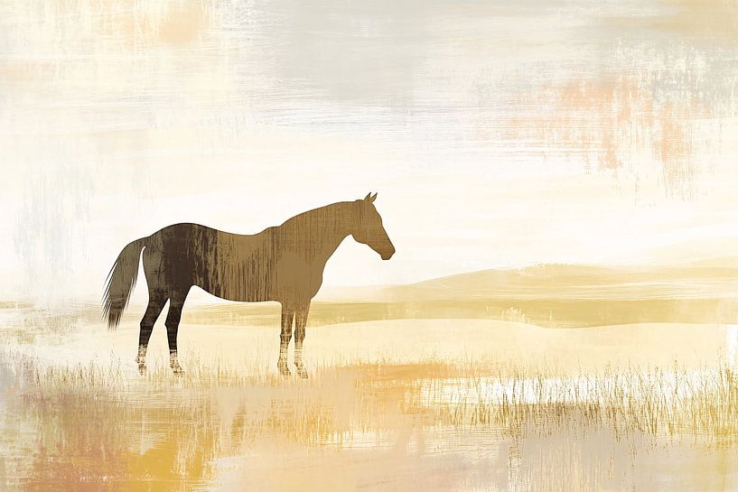 Silhouette of horse in landscape by Imperial Art House