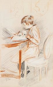 Paul César Helleu - Jean schreibt im Profil (1900-1902)