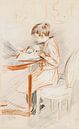 Paul César Helleu - Jean schrijft in profiel (1900-1902) van Peter Balan thumbnail