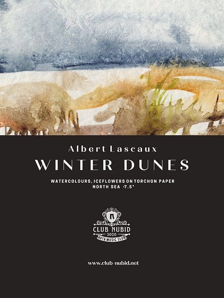 Albert Lascaux "Winter in the Dunes" Watercolours, North Sea -7,5°, 2011 von Albert Lascaux
