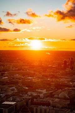 Sunset over Berlin from TV tower by Leo Schindzielorz