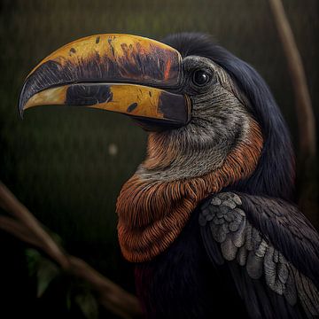 Portrait of a Tucan, illustration by Animaflora PicsStock