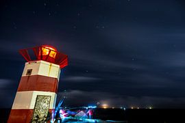 Nachtvissers bij het havenhoofd von Jack Vermeulen