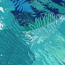 Abstract fern leaves in green and blue. van Dina Dankers thumbnail