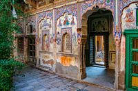 Prachtige muurschilderen in Mandawa (India)