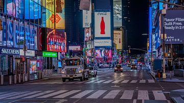 Ochtendrust op Times Square - Een zeldzame blik op New York van Karsten Rahn