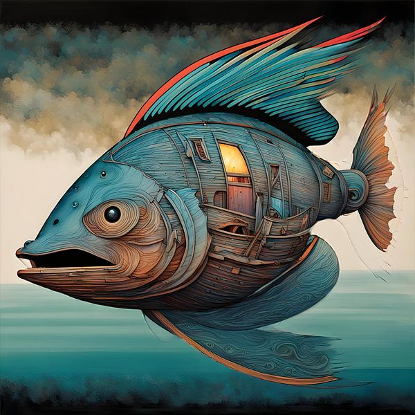 Poisson domestique, poisson domestique surréaliste par Rita Bardoul