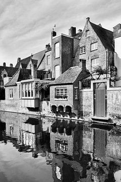 Brügge Belgien schöne alte Häuser entlang des Kanals