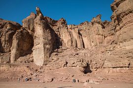 rotsformatie in timna nationaal park in israelel near Eilat