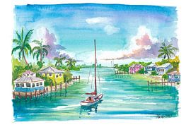 Sun-drenched Marsh Harbour on Abaco Island Coastal idyll by Markus Bleichner