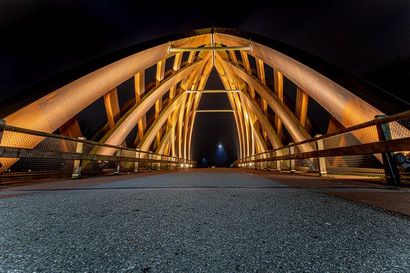 Wooden road bridge in Sneek, Friesland by Fotografiecor .nl