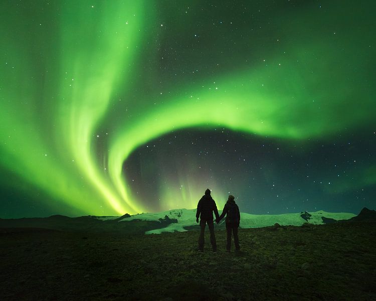 "We Will Always Be" – Northern Lights Above a Couple by Daniel Laan