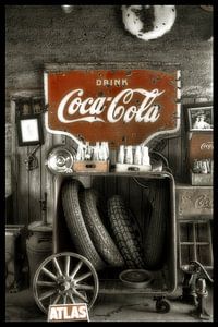 Sinclair station met Coca Cola sign