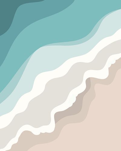 La plage avec les vagues de la mer