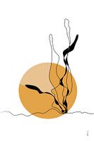 Digital line drawing with color 'a new day'