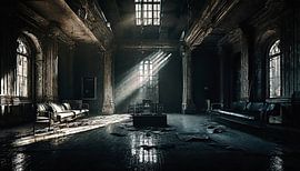 Lost Place groot gebouw van binnenuit