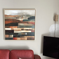 Klantfoto: Abstract Landschap | Abstract Landschap van De Mooiste Kunst, op canvas