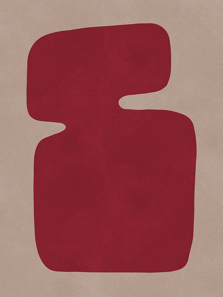 Red organic forms 8 by Vitor Costa