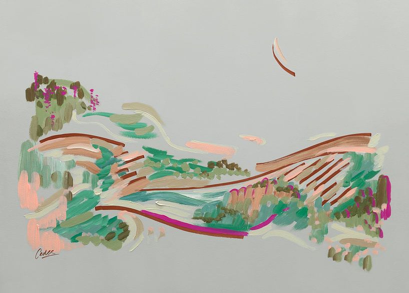 'Fields of Flow' | Abstrakte Landschaft von Ceder Art