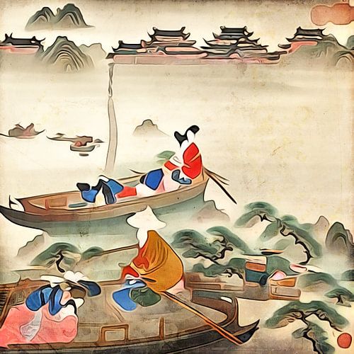 Floating markets in Vietnam, motif 2