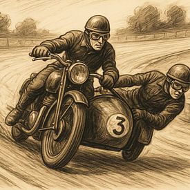Classic sidecar race by Gabi Siebenhühner