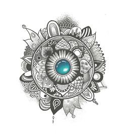 Blauer Fleck von Monique van Kipshagen - Heartwarming Arts