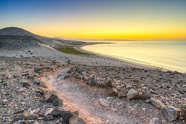 Uitzicht richting Playa de Sotavento op Fuerteventura